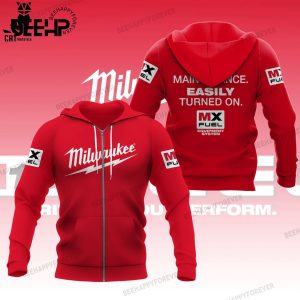 Milwaukee Low Maintenance Easily Turned On Red Design 3D Hoodie