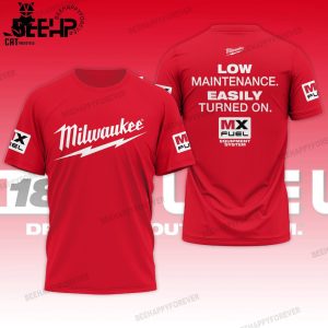Milwaukee Low Maintenance Easily Turned On Red Design 3D T-Shirt