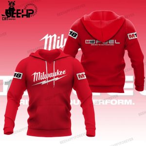 Milwaukee M18 Fuel Driven To Outperform Red Design 3D Hoodie