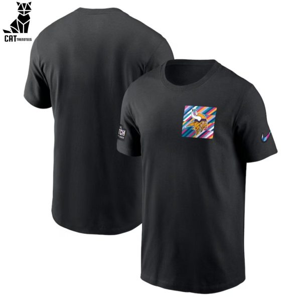 Minnesota Vikings Black Design 3D T-Shirt