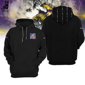 Minnesota Vikings Nike Logo Rainbow Design 3D Hoodie