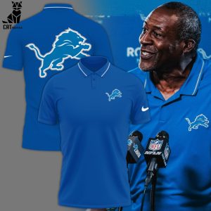 NFL Detroit Lions Nike Logo Blue 3D Polo Shirt
