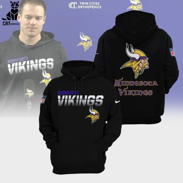 NFL Minnesota Vikings Nike Logo Black Design 3D Hoodie