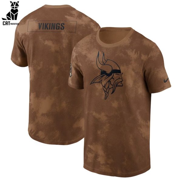 NFL Minnesota Vikings Nike Logo Brown Design 3D T-Shirt