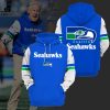 Seattle Seahawks Blue Nike Logo Design 3D Hoodie