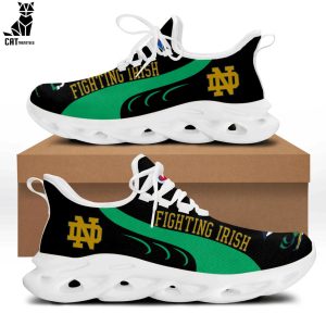 Notre Dame Fighting Irish Black Green Design Max Soul Shoes