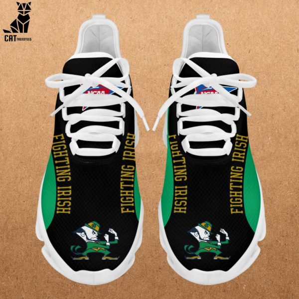 Notre Dame Fighting Irish Black Green Design Max Soul Shoes