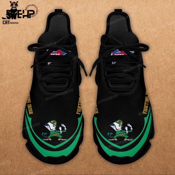 Notre Dame Fighting Irish Green Black Design Max Soul Shoes