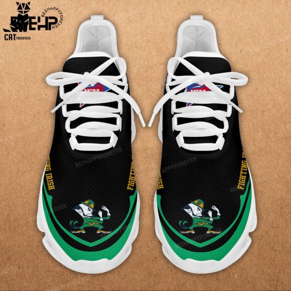 Notre Dame Fighting Irish Green Black Design Max Soul Shoes