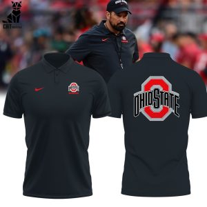 Ohio State Football Veterans Day Ohio Against The World Black Logo Design 3D Polo Shirt
