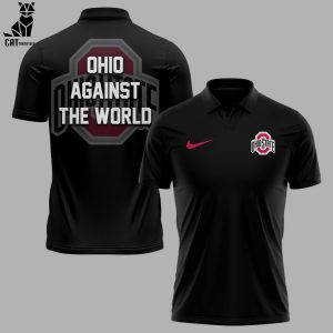 Ohio State Football Veterans Day Ohio Against The World Black Nike Logo Design 3D Polo Shirt