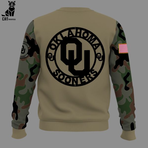 Oklahoma Football Sooners Logo Design 3D Sweater