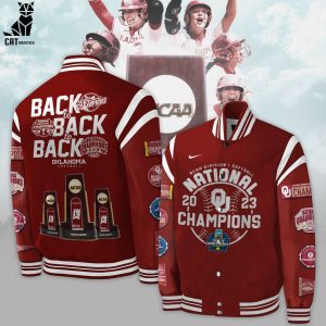 Oklahoma Sooners 2023 NCAA Softball Women’s College World Series Champions Red Design Baseball Jacket