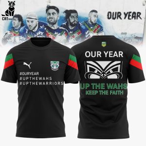 Our Year Up The Wahs Up The Warriors NRL Black Design 3D T-Shirt