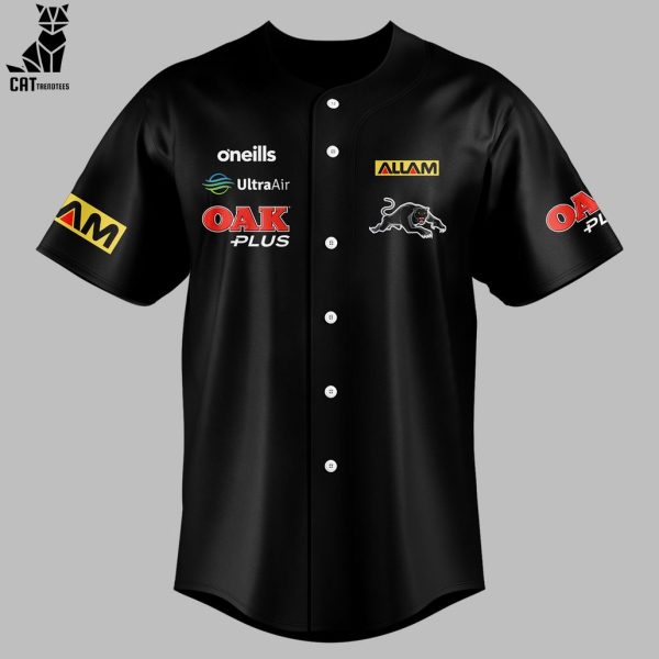 Penrith Panthers 2023 NRL FC Black Mascot Design Baseball Jersey