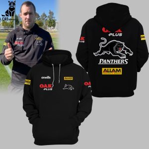 Penrith Panthers 2023 Panthers Allam NRL FC Black Design 3D Hoodie