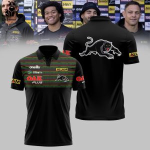 Penrith Panthers Allam Oneills Mascot Black Design 3D Polo Shirt