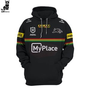 Penrith Panthers NRL My Place Black Design 3D Hoodie