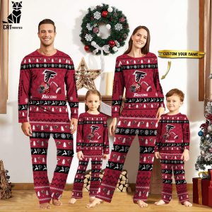 Personalized Atlanta Falcons Christmas And Sport Team Red Logo Design Pajamas Set Family