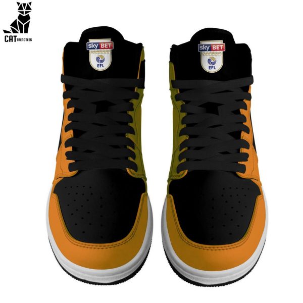Personalized Hull City Nike Logo Orange Black Design Air Jordan 1 High Top