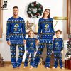 Personalized Los Angeles Chargers Christmas And Sport Team Blue Logo Design Pajamas Set Family