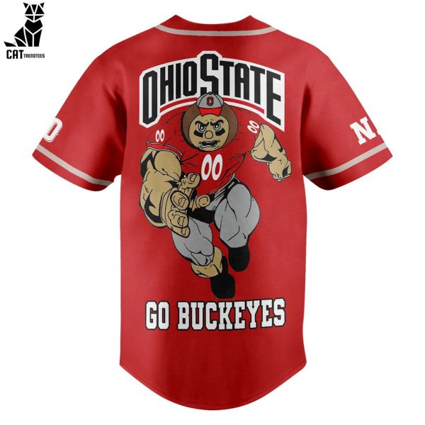 Personalized Oho State Buckeyes Mascot Design Red Baseball Jersey
