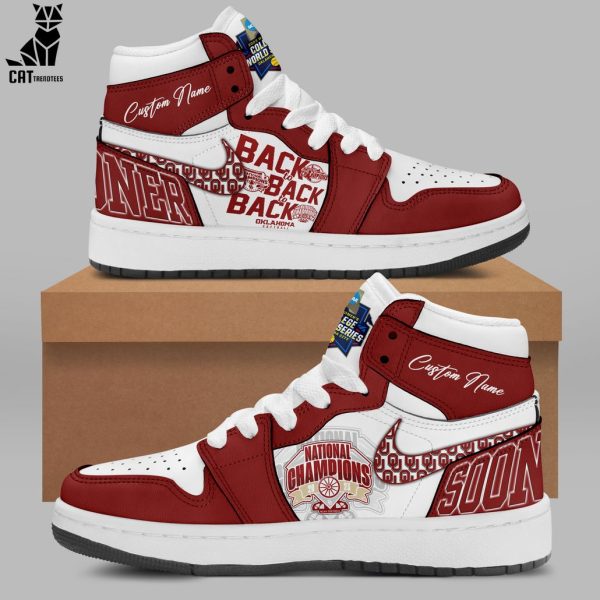 Personalized Oklahoma Sooners 2023 NCAA Softball Women’s College World Series Champions Air Jordan 1 High Top