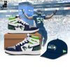 NFL Seattle Seahawks Nike Logo Design Air Jordan 1 High Top