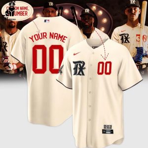 Personalized Texas Rangers Nike Dream The Big Dream Light Pink Design Baseball Jersey