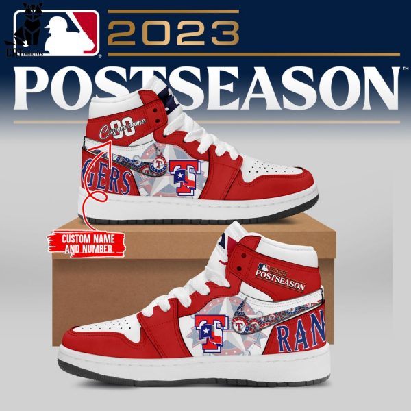 Personalized Texas Rangers Nike Logo Red White Design Air Jordan 1 High Top