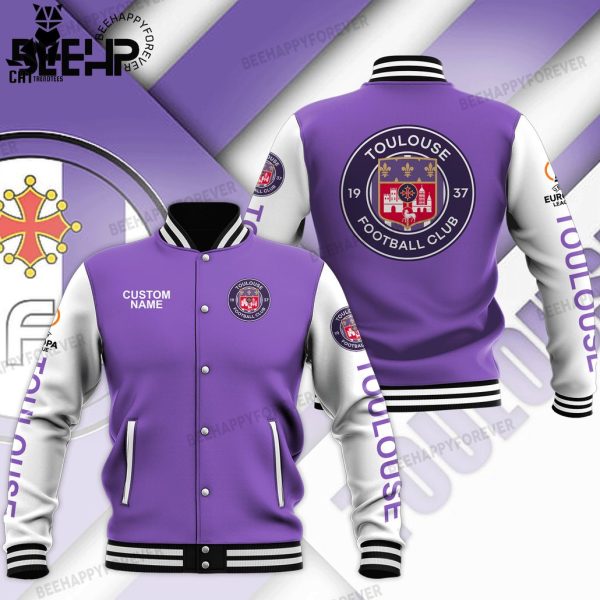 Personalized Toulouse Football Club Purple Design Baseball Jacket