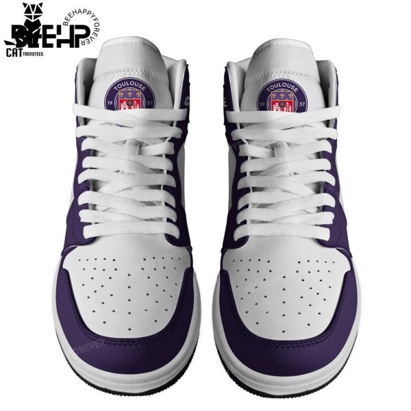 Personalized Toulouse Football Club Purple White Design Air Jordan 1 High Top