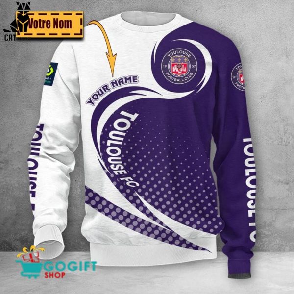 Personalized Toulouse Football Club White Purple Design 3D Hoodie