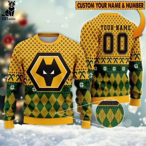 Personalized Wolverhampton Wanderers Yellow Design 3D Sweater