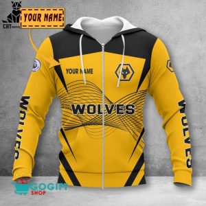 Personalized Wolverhampton Wanderers Yellow Design 3D Hoodie