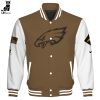 Philadelphia Eagles  NFL Brown Nike Logo Design Baseball Jacket