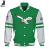 Philadelphia Eagles NFL Logo Green Design Baseball Jacket