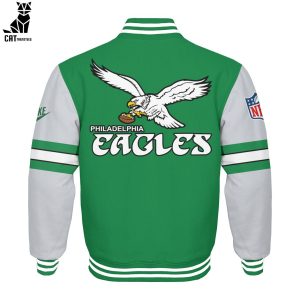 Philadelphia Eagles  NFL Green White Mascot Design Baseball Jacket