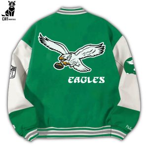 Philadelphia Eagles NFL Logo Green Design Baseball Jacket