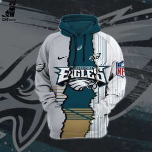 Philadelphia Eagles NFL Nike Logo Crack Design 3D Hoodie