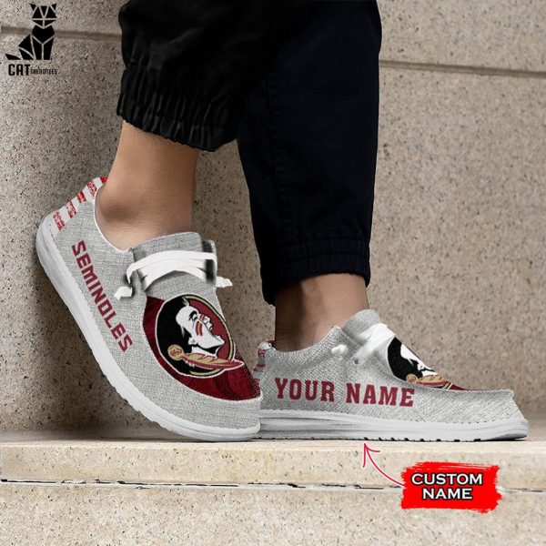 PREMIUM NCAA Florida State Seminoles Custom Name Hey Dude Shoes