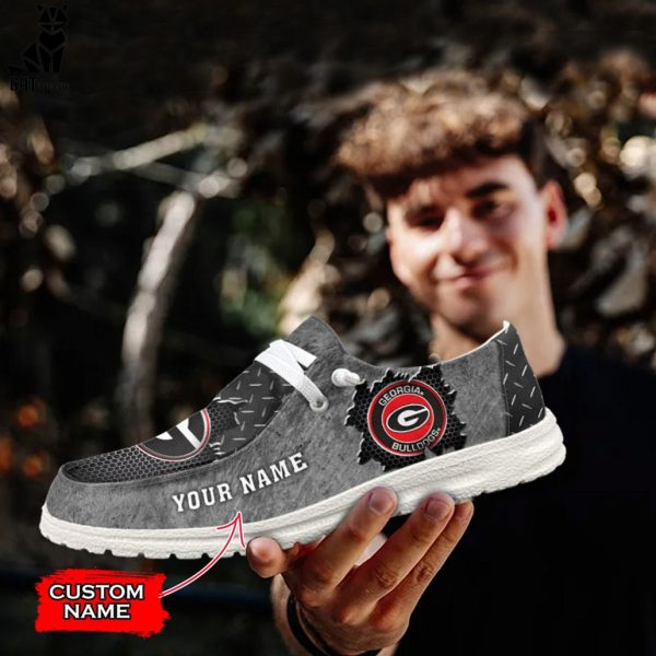 PREMIUM NCAA Georgia Bulldogs Custom Name Hey Dude Shoes