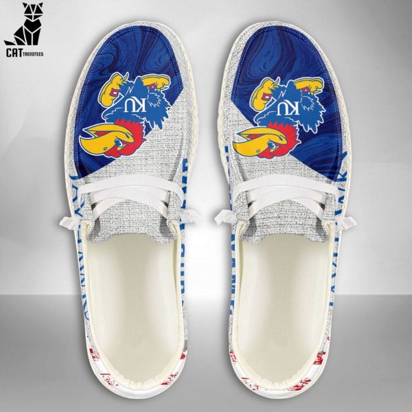 PREMIUM NCAA Kansas Jayhawks Custom Name Hey Dude Shoes