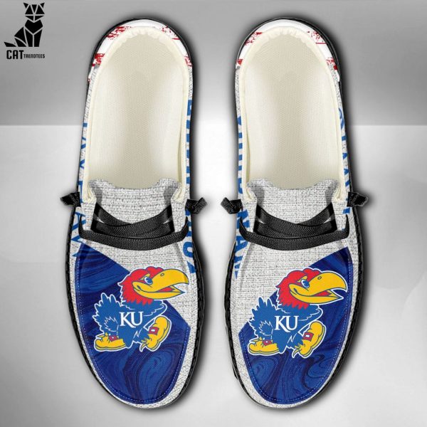 PREMIUM NCAA Kansas Jayhawks Custom Name Hey Dude Shoes