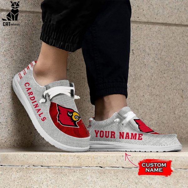PREMIUM NCAA Louisville Cardinals Custom Name Hey Dude Shoes