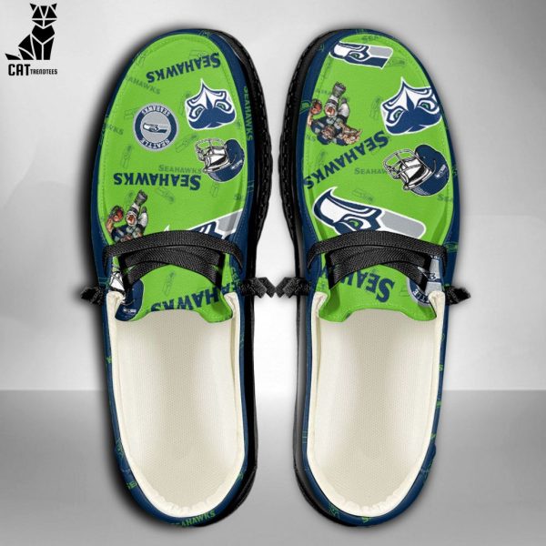 PREMIUM NFL Seattle Seahawks Custom Name Hey Dude Shoes