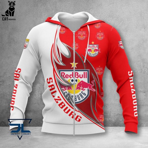 Red Bull Salzburg Red White Logo Design 3D Hoodie
