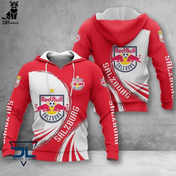 Red Bull Salzburg White Red Logo Design 3D Hoodie