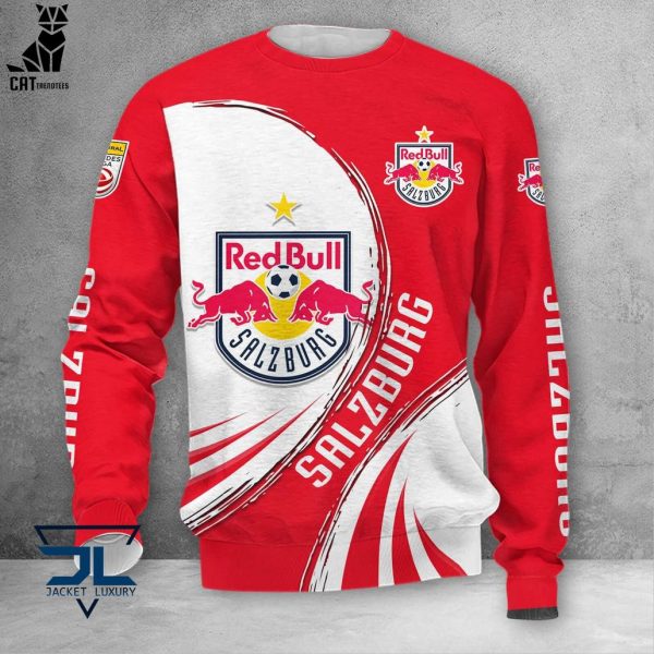 Red Bull Salzburg White Red Logo Design 3D Hoodie