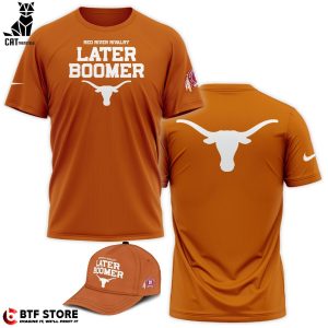 Red River Rivalry Later Boomer Texas Longhorns Orange Nike Logo Design 3D T-Shirt